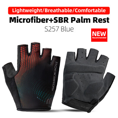 ROCKBROS Biciklističke rukavice Pola prsta Otporne na udarce Prozračne MTB Rukavice za cestovne bicikle Muškarci Žene Sportska biciklistička oprema otporna na habanje