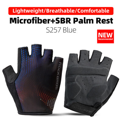 ROCKBROS Biciklističke rukavice Pola prsta Otporne na udarce Prozračne MTB Rukavice za cestovne bicikle Muškarci Žene Sportska biciklistička oprema otporna na habanje