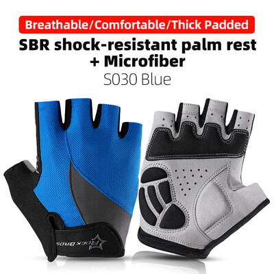 ROCKBROS Biciklističke rukavice Pola prsta Otporne na udarce Prozračne MTB Rukavice za cestovne bicikle Muškarci Žene Sportska biciklistička oprema otporna na habanje