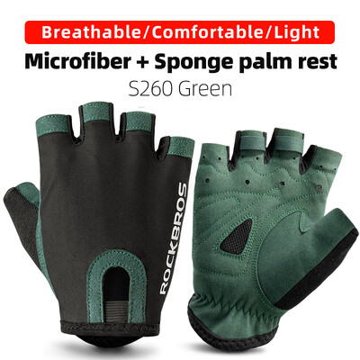 ROCKBROS Biciklističke rukavice Pola prsta Otporne na udarce Prozračne MTB Rukavice za cestovne bicikle Muškarci Žene Sportska biciklistička oprema otporna na habanje