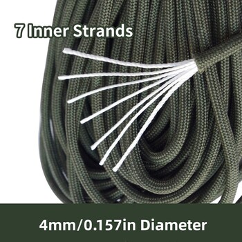 3m*5 τμχ Paracord βραχιόλι DIY Σετ με αγκράφες,Survival Paracord, Χειροποίητο DIY Αξεσουάρ Friendship Bracelet