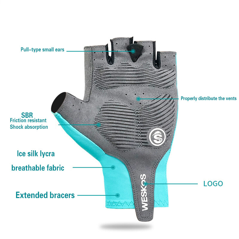 Ανδρικά γάντια ποδηλασίας Άνοιξη καλοκαίρι Γάντια ποδηλάτου μισού δακτύλου Αντιολισθητικό ποδήλατο μοτοσικλέτας MTB Fitness Γάντια ψαρέματος Γυναικεία