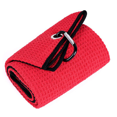 Ručnik za golf 30*50 cm 11,8"*19,7" inča presavijeni karabiner od mikrofibre od vafla za golf sportove prozirne loptice za golf palicu trčanje joga