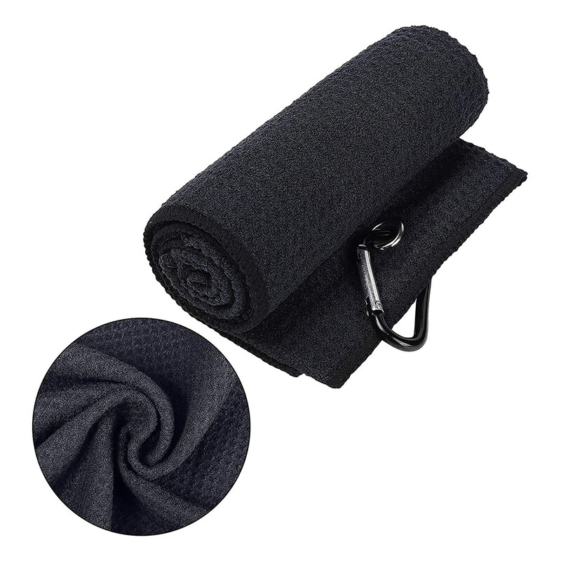 Ručnik za golf 30*50 cm 11,8"*19,7" inča presavijeni karabiner od mikrofibre od vafla za golf sportove prozirne loptice za golf palicu trčanje joga
