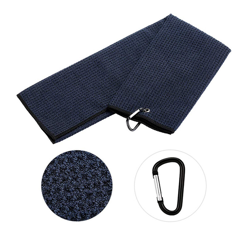Ručnik za golf 30*50 cm 11,8"*19,7" inča presavijeni karabiner od mikrofibre od vafla za golf sportove prozirne loptice za golf palicu trčanje joga