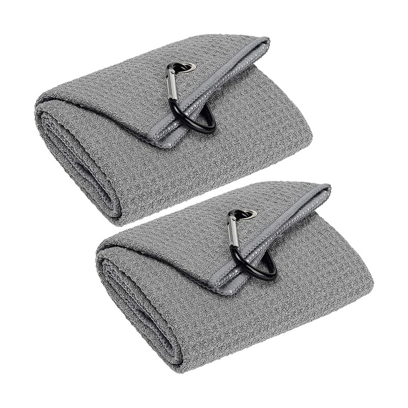 Ručnik za golf 30*50 cm 11,8"*19,7" inča presavijeni karabiner od mikrofibre od vafla za golf sportove prozirne loptice za golf palicu trčanje joga