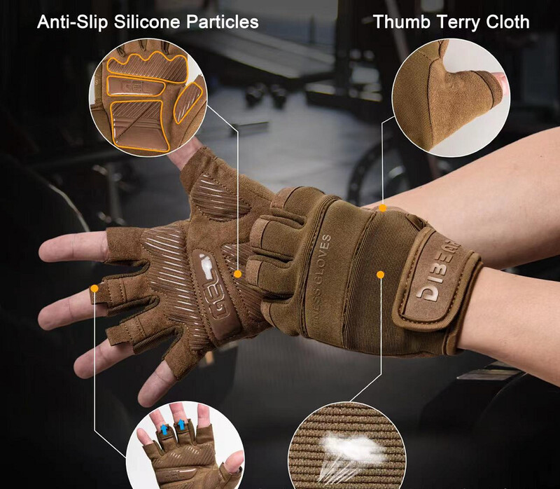 Bodybuilding Gym Gloves Weightlifting Dumbbell Training Αντιολισθητικά Γάντια γυμναστικής Crossfit Άσκηση προπόνησης Ανδρών Γυναικών Γυμναστήριο Αρχική