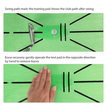 Тренировъчна постелка за голф Тренировъчна подложка за люлееща се писта Откриване на вата Топка Следи за откриване на посоката Подложки за тренировка на люлеене
