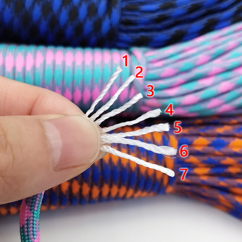 550 Paracord Paracord Parachute Cord Uže za šator Guyline Mil Spec Type III 7 Strand 50FT 100FT Za planinarenje Kampiranje