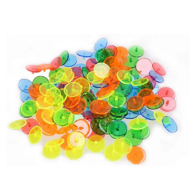 HOW TRUE Plastični prozirni marker za poziciju loptice za golf od 100 komada miješanih boja Okrugli marker za lopticu za golf (nasumične boje)