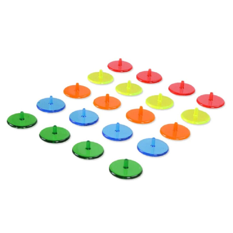 HOW TRUE Plastični prozirni marker za poziciju loptice za golf od 100 komada miješanih boja Okrugli marker za lopticu za golf (nasumične boje)