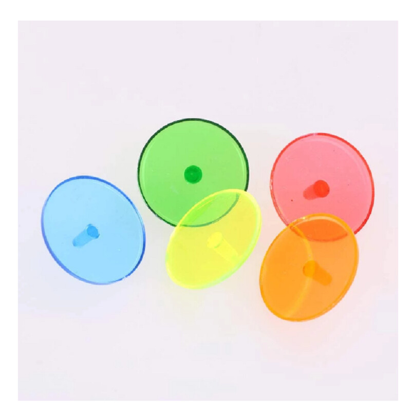 HOW TRUE Plastični prozirni marker za poziciju loptice za golf od 100 komada miješanih boja Okrugli marker za lopticu za golf (nasumične boje)