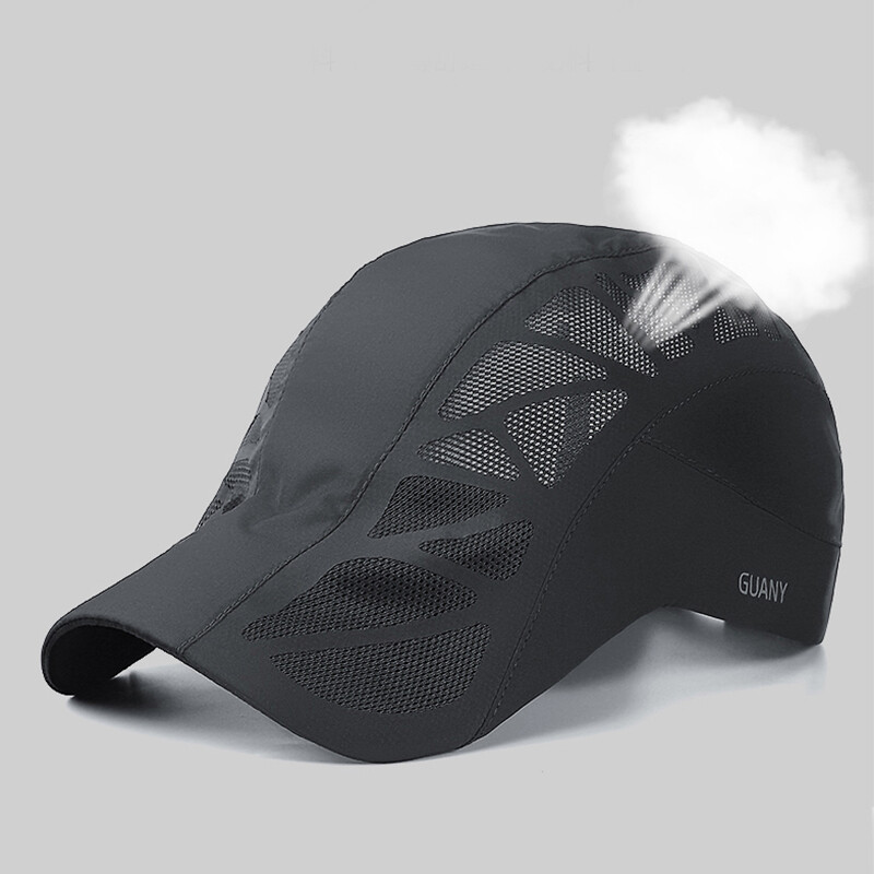 Vasaras sporta vīriešu sauļošanās cepures elpojošas sieta ātri žūstošas vizieru vāciņi āra Gorro Hombre Boina golfa cepures modes cieta plakana vāciņš