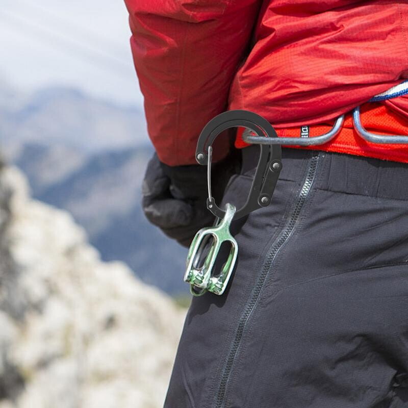 D-oblik, profesionalni karabiner za zaključavanje, karabiner, oprema za penjanje, spuštanje, brza oprema, vanjski alati, presavijeni zglobovi