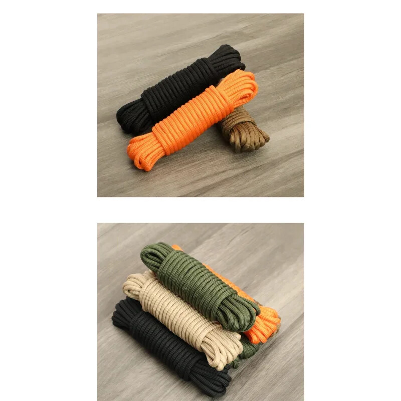 Vonkajšie 6mm 15-jadrové dáždnikové lano 550 Multifunkčné záchranné lezecké lano pre parašutistov, lano do stanu a prístrešku