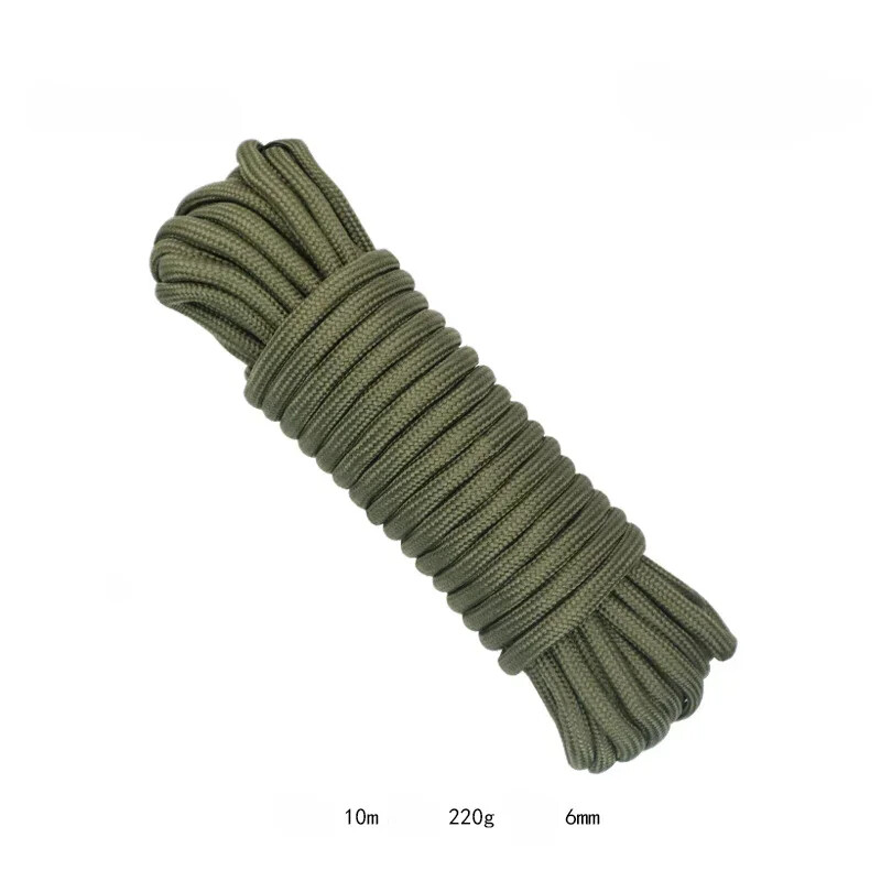 Vonkajšie 6mm 15-jadrové dáždnikové lano 550 Multifunkčné záchranné lezecké lano pre parašutistov, lano do stanu a prístrešku