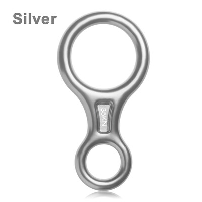 1PC Ανθεκτικό δαχτυλίδι αναρρίχησης 8 λέξεων Rope Descender Gear Belay Devices Downhill Eight Rings 35KN Figure Rock Climbing Descenders