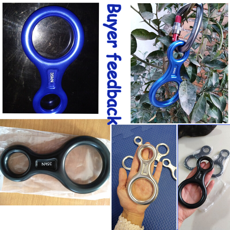 1PC Ανθεκτικό δαχτυλίδι αναρρίχησης 8 λέξεων Rope Descender Gear Belay Devices Downhill Eight Rings 35KN Figure Rock Climbing Descenders