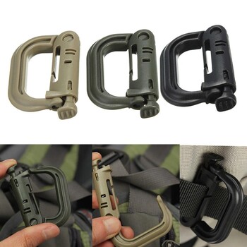 Molle Tactical Backpack Carabiner Outdoor Plastic EDC Shackle Carabiner Practical ABS Snap D-Ring Κλιπ μπρελόκ Δαχτυλίδι ασφάλισης