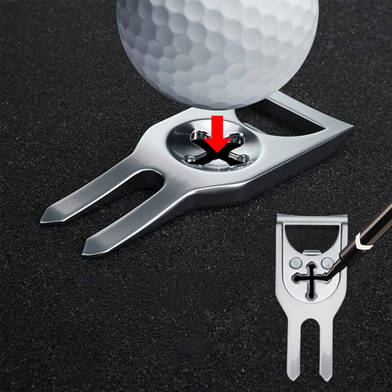 Golf Divot Alat za popravak Magnetski marker za lopticu Poklon Golfer Fix Divots Pitch Fix Poklon kutija igre Višenamjenski otvarač za boce Gadget