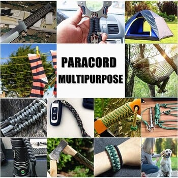 7 нишки 4 mm Paracord 550 Военен тактически кабел за парашут Аксесоари за оцеляване на къмпинг Палатка Въже Направи си сам Гривна Тъкане на въже