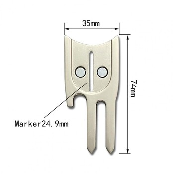 Golf Divot Tool 6 in 1 Magnetic Mark Golf High-Hardness Προπονητικό Βοήθημα Προπόνησης Golf Divot Εργαλείο επισκευής