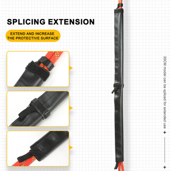 1-3 ΤΕΜ. Προστατευτικό κάλυμμα σχοινιού αναρρίχησης 50 cm Ελαφρύ προστατευτικό σχοινιού αναρρίχησης βράχου Magic Tape Rappelling Abseiling Equipment