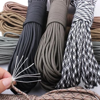 100FT Military Paracord 7 Strand 4mm Αξεσουάρ Camping Outdoor Survival DIY Βραχιόλι Σχοινάκι πεζοπορίας