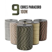 50/100m 550 Military Paracord 9 Strand 4mm Tactical Parachute Rope for DIY Making Lanyard Bracelet Dog Collar Tent