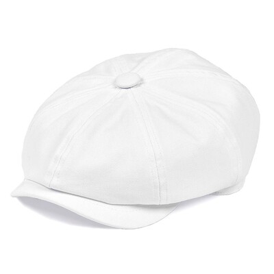 BOTVELA White Twill Cotton Newsboy Cap за мъже, жени Classic Cabbies Driver Apple Caps Gatsby Flat Hat Baker Boy Head Headpiece 003