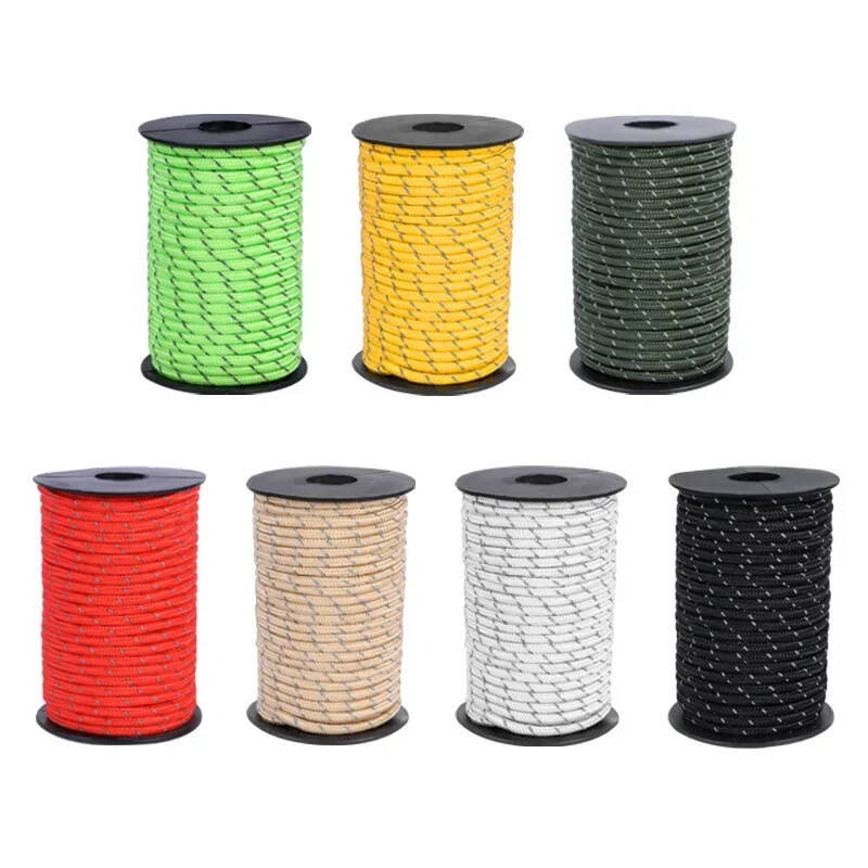20 m višenamjenski široki reflektirajući 550 Paracord konop 4 ,5 mm Camping Survival Edc Outdoor Padobran kabel Uzica za spašavanje