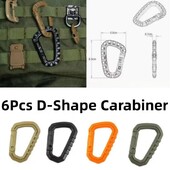 6x Taktički karabiner Carabina Karabiner Clip Plastični Kadetski Planinarenje Kampiranje