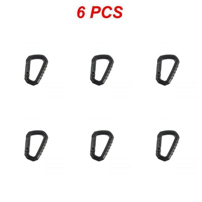 6x Taktički karabiner Carabina Karabiner Clip Plastični Kadetski Planinarenje Kampiranje