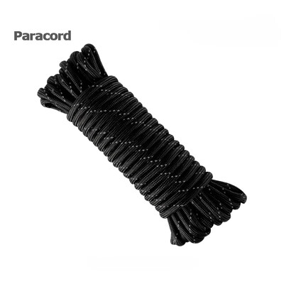 Κανονισμός ανακλαστικού αντιανεμικού σχοινιού ομπρέλας 10 μέτρων Σχοινί ύφανσης δακτυλίου 15 πυρήνων πάχους 6 χιλιοστών.