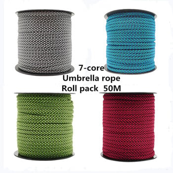 7 σκέλη 4mm Paracord 550 Military Tactical Parachute Cord Camping Survival Accessories Tent Lanyard DIY Bracelet Weaving Rope