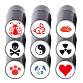 1 ΤΕΜ. Σφραγίδα σφραγίδας μπάλας γκολφ GOG Σφραγίδα εντύπωσης σφραγίδας που στεγνώνει γρήγορα Πλαστικό πολύχρωμο Σύμβολο Golf adis για δώρο γκολφ Νέο