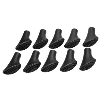 10Pcs Trekking Pole Tips Αντικατάσταση Λαστιχένια Πόδια Nordic Walking Stick Pads Λαστιχένια Buffers Trekking Pole Protectors for Climbing