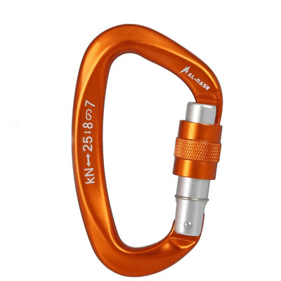 12/25KN Professional Safety Carabiner Σχήμα D Key Hooks Αλουμίνιο Climbing Security Master Lock Outdoor Ascend Camping Tools