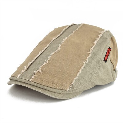 VOBOOM pamučna ravna kapa s muškim golfom, retro šešir za dječaka, muška taksistička beretka Gatsby, podesiva