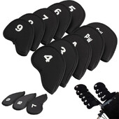 10 τμχ/Σετ Αξεσουάρ γκολφ Ironhead Cover HeadCovers Protect Golf Head Cover Μαύρο/Κόκκινο/Μπλε Αξεσουάρ γκολφ