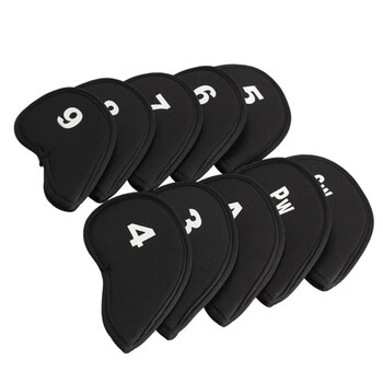 10 τμχ/Σετ Αξεσουάρ γκολφ Ironhead Cover HeadCovers Protect Golf Head Cover Μαύρο/Κόκκινο/Μπλε Αξεσουάρ γκολφ