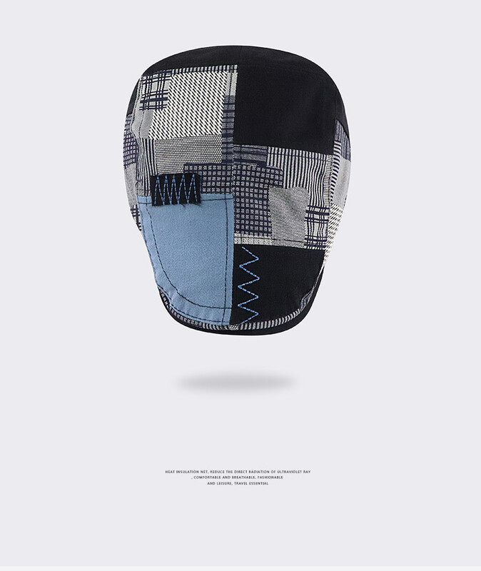 Muški šešir s beretkom, pamučna kopča, podesivi šeširi za novinare, taksistička kapa Gatsby