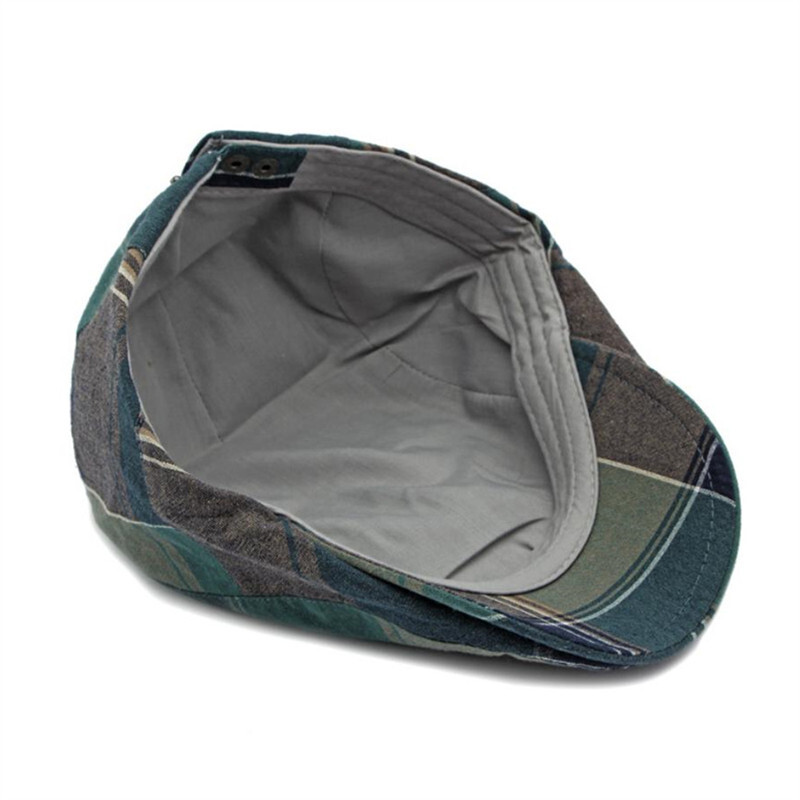 2023 Four Seasons Cotton Plaid Print Καπέλα εφημερίδων Επίπεδο καπάκι με κορυφές ανδρικές και γυναίκες Καπέλα μπερέ ζωγραφικής 138