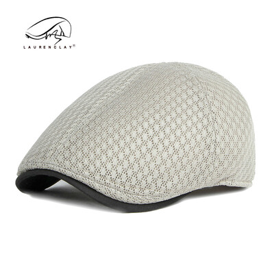 Καλοκαιρινά καπέλα ηλίου σε στυλ Κορέας Απλή μασίφ Μαύρα Λευκά Γκρι Ivy Cabbie Επίπεδα καπέλα με δίχτυ που αναπνέουν Ανδρικά γυναικεία Καπέλα μπερέ