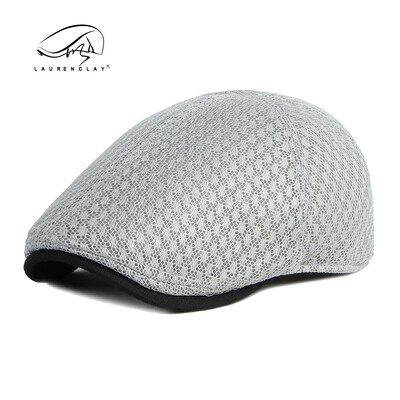 Καλοκαιρινά καπέλα ηλίου σε στυλ Κορέας Απλή μασίφ Μαύρα Λευκά Γκρι Ivy Cabbie Επίπεδα καπέλα με δίχτυ που αναπνέουν Ανδρικά γυναικεία Καπέλα μπερέ