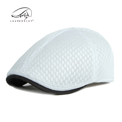 Καλοκαιρινά καπέλα ηλίου σε στυλ Κορέας Απλή μασίφ Μαύρα Λευκά Γκρι Ivy Cabbie Επίπεδα καπέλα με δίχτυ που αναπνέουν Ανδρικά γυναικεία Καπέλα μπερέ