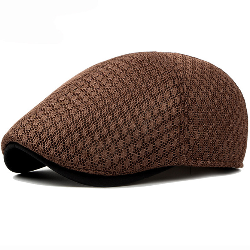 Καλοκαιρινά καπέλα ηλίου σε στυλ Κορέας Απλή μασίφ Μαύρα Λευκά Γκρι Ivy Cabbie Επίπεδα καπέλα με δίχτυ που αναπνέουν Ανδρικά γυναικεία Καπέλα μπερέ