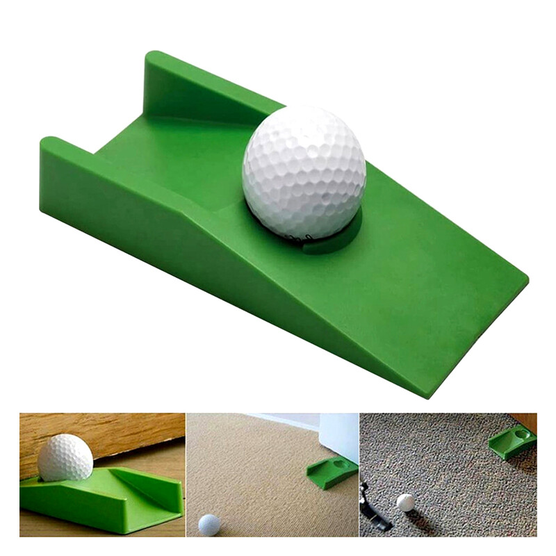 Opritor de ușă pentru antrenor de golf, joc de golf, birou, acasă, covor, practică, țintă pentru pasionații de golf, opritoare decorative pentru uși, verde, ABS