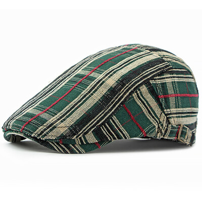 HT4316 Μπερέ Καπέλο Ανδρικά Γυναικεία Ρετρό Καρό Επίπεδο Καπέλο Ρυθμιζόμενο Καλλιτέχνης Ζωγράφος Καπέλο Μπερέ Αρσενικό Γυναικείο Φθινοπωρινό Χειμερινό Μπερέ