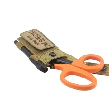 Ψαλίδια Molle Scissors Sheath Emergency EMT Medical Kit Organizer Εργαλεία EDC για εξωτερικούς χώρους Τσάντες θήκης θήκης μαχαιριού φακού